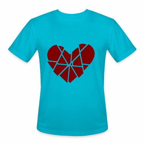 Heart Broken Shards Anti Valentine's Day - Men's Moisture Wicking Performance T-Shirt