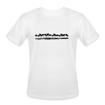 Palmtrees 093 - Men's Moisture Wicking Performance T-Shirt - white - Front - Jackson (183cm)