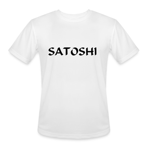Satoshi only the name stroke btc founder nakamoto - Men's Moisture Wicking Performance T-Shirt