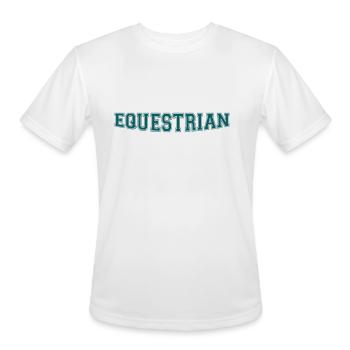 Equestrian Writing - Men's Moisture Wicking Performance T-Shirt - white - Front - Jackson (183cm)