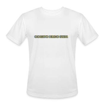 Cogito Ergo Sum Philosophy - Men's Moisture Wicking Performance T-Shirt - white - Front - Jackson (183cm)