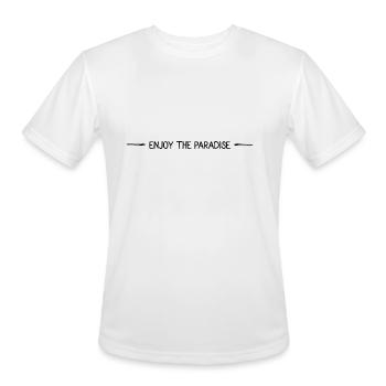 Enjoy the Paradise - Men's Moisture Wicking Performance T-Shirt - white - Front - Jackson (183cm)