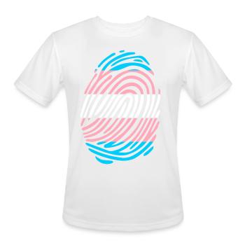 Trans Fingerprint - Men's Moisture Wicking Performance T-Shirt - white - Front - Jackson (183cm)