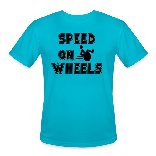 Speed on wheels for real fast wheelchair users - Men's Moisture Wicking Performance T-Shirt
