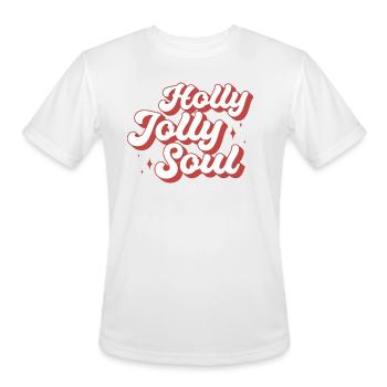 Holly Jolly Soul - Men's Moisture Wicking Performance T-Shirt - white - Front - Jackson (183cm)