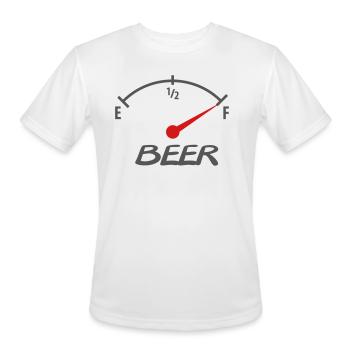 beer - Men's Moisture Wicking Performance T-Shirt - white - Front - Jackson (183cm)