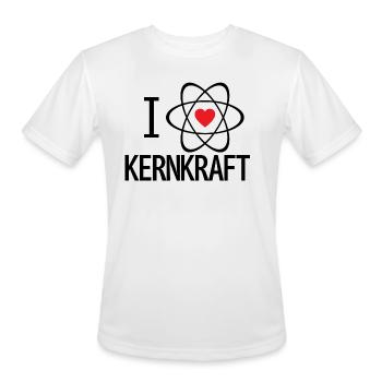 German I Love Nuclear Power - Men's Moisture Wicking Performance T-Shirt - white - Front - Jackson (183cm)