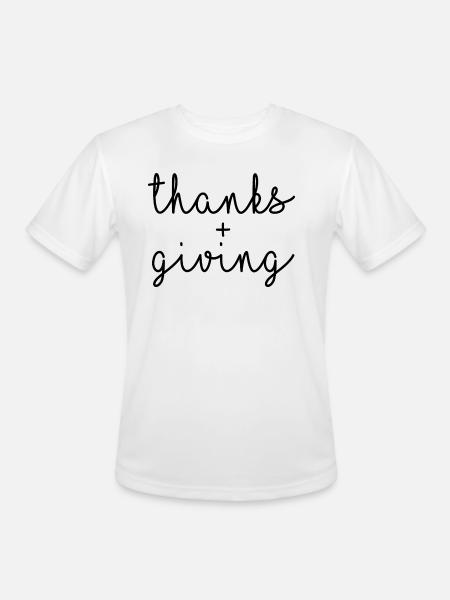 Thanks Giving - Men's Moisture Wicking Performance T-Shirt - white