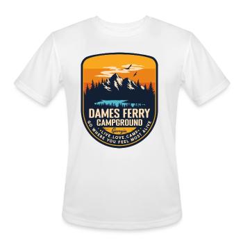 Dames Ferry Campground Georgia GA Camping Hiking - Men's Moisture Wicking Performance T-Shirt - white - Front - Jackson (183cm)