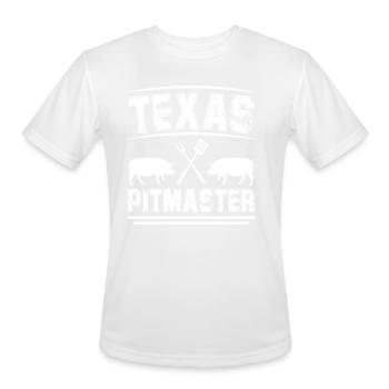Texas Pitmaster Barbeque Party Grillmaster BBQ - Men's Moisture Wicking Performance T-Shirt - white - Front - Jackson (183cm)