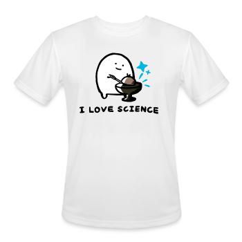 I Love Science Demon Core - Men's Moisture Wicking Performance T-Shirt - white - Front - Jackson (183cm)