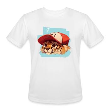 Surprised Cheetah - Men's Moisture Wicking Performance T-Shirt - white - Front - Jackson (183cm)