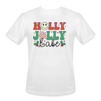 Holly Jolly Babe - Men's Moisture Wicking Performance T-Shirt - white - Front - Jackson (183cm)