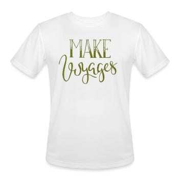 MAKE VOYAGES - Men's Moisture Wicking Performance T-Shirt - white - Front - Jackson (183cm)