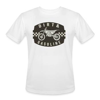 Dirt Gasoline Cross Bike Motorsport - Men's Moisture Wicking Performance T-Shirt - white - Front - Jackson (183cm)