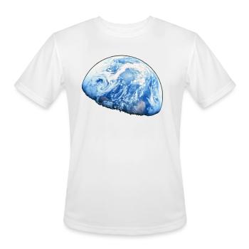 EARTH PLANET SPACE Blue planet - Men's Moisture Wicking Performance T-Shirt - white - Front - Jackson (183cm)