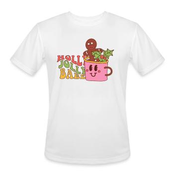 Holly Jolly Babe Xmas Gingerbread - Men's Moisture Wicking Performance T-Shirt - white - Front - Jackson (183cm)