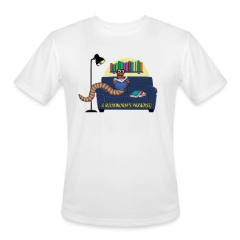 A Bookworm's Paradise - Men's Moisture Wicking Performance T-Shirt - white - Front - Jackson (183cm)