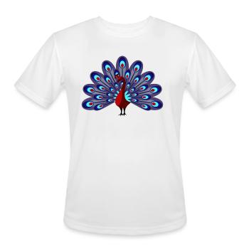 Peacock Burgundy - Men's Moisture Wicking Performance T-Shirt - white - Front - Jackson (183cm)