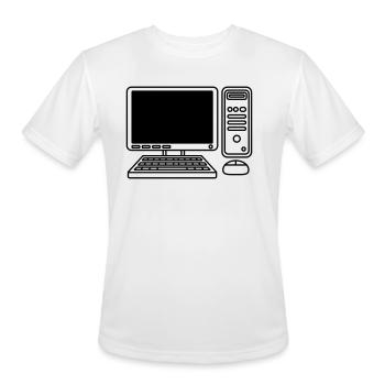 screen keyboard mouse computer - Men's Moisture Wicking Performance T-Shirt - white - Front - Jackson (183cm)