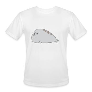 FAT SEAL - Men's Moisture Wicking Performance T-Shirt - white - Front - Jackson (183cm)