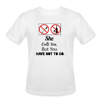 No smoking no drinks - Men's Moisture Wicking Performance T-Shirt - white - Front - Jackson (183cm)