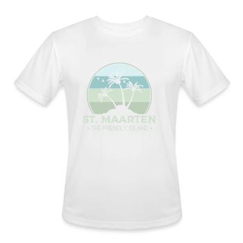 Sint Maarten The friendly Island - Men's Moisture Wicking Performance T-Shirt - white - Front - Jackson (183cm)
