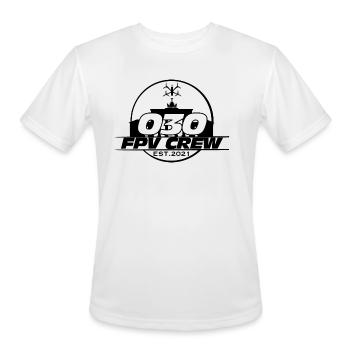 FPV Drones Crew for Drone Pilots 030 - Men's Moisture Wicking Performance T-Shirt - white - Front - Jackson (183cm)