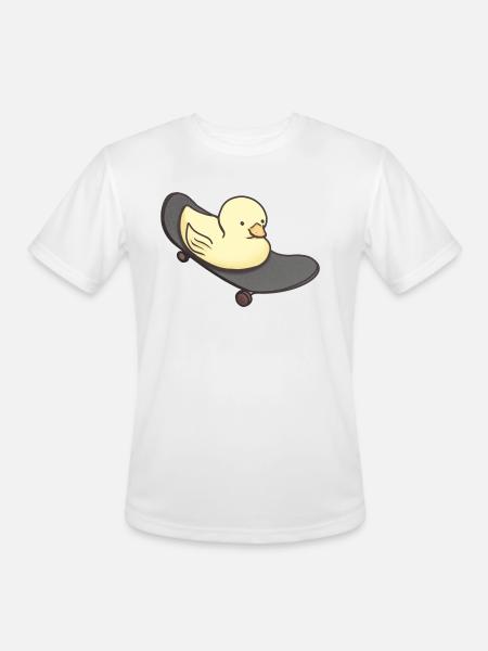 Skateboarding Ducky Vibes - Men's Moisture Wicking Performance T-Shirt - white