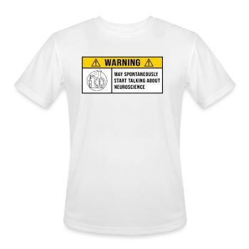 Funny Neuroscience Quote - Men's Moisture Wicking Performance T-Shirt - white - Front - Jackson (183cm)