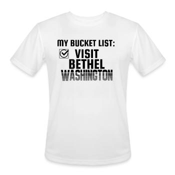 Bethel Washington Bucket List Home Town - Men's Moisture Wicking Performance T-Shirt - white - Front - Jackson (183cm)