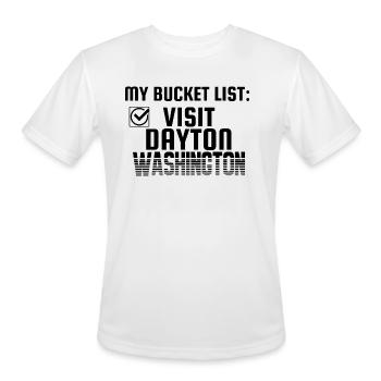 Dayton Washington Bucket List Home Town - Men's Moisture Wicking Performance T-Shirt - white - Front - Jackson (183cm)