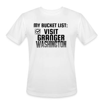 Granger Washington Bucket List Home Town - Men's Moisture Wicking Performance T-Shirt - white - Front - Jackson (183cm)