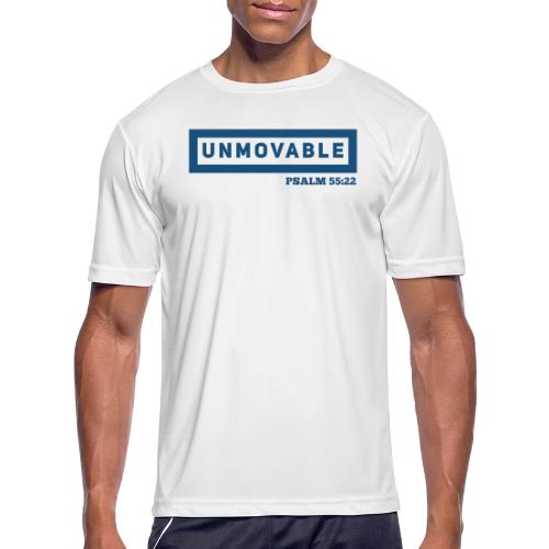 Unmovable: Psalm 55:22 - Men's Moisture Wicking Performance T-Shirt