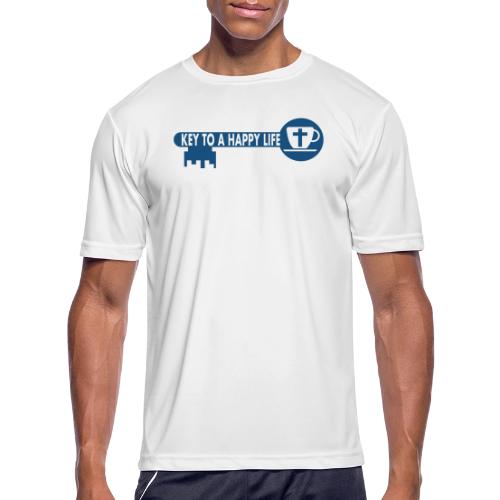 Jesus and Coffee the key to a happy life - Men's Moisture Wicking Performance T-Shirt