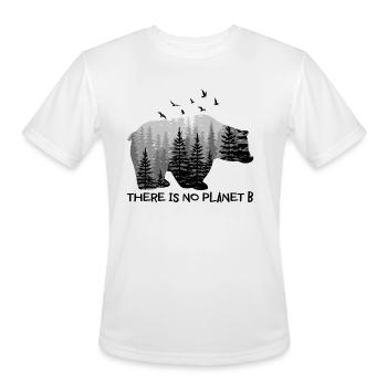 There is No Planet B - Men's Moisture Wicking Performance T-Shirt - white - Front - Jackson (183cm)