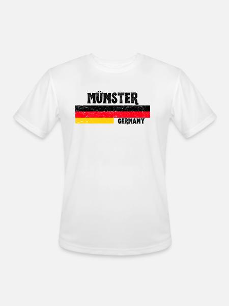 Münster Germany - Men's Moisture Wicking Performance T-Shirt - white