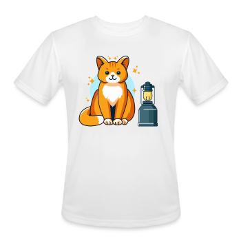 Camping Cat - Men's Moisture Wicking Performance T-Shirt - white - Front - Jackson (183cm)