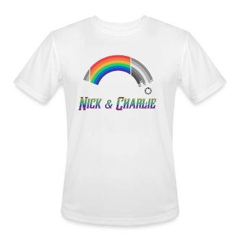 Heartstopper Rainbow LBGTQIA+ Nick and Charlie - Men's Moisture Wicking Performance T-Shirt - white - Front - Jackson (183cm)