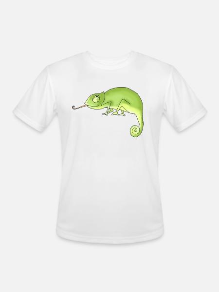 Green Chameleon - Men's Moisture Wicking Performance T-Shirt - white