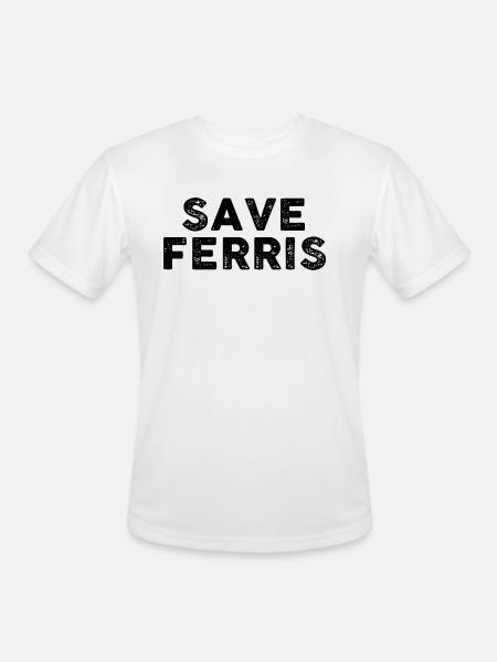 Save Ferris - Men's Moisture Wicking Performance T-Shirt - white