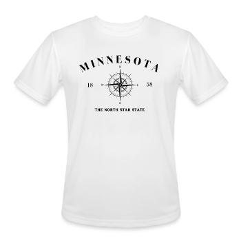State of Minnesota - Men's Moisture Wicking Performance T-Shirt - white - Front - Jackson (183cm)