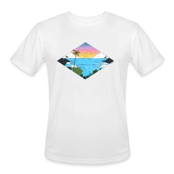 Sunrise In Paradise - Men's Moisture Wicking Performance T-Shirt - white - Front - Jackson (183cm)