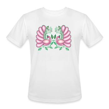 Peacock - Men's Moisture Wicking Performance T-Shirt - white - Front - Jackson (183cm)