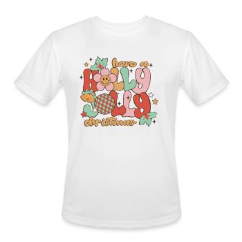 Have A Holly Jolly Christmas - Men's Moisture Wicking Performance T-Shirt - white - Front - Jackson (183cm)