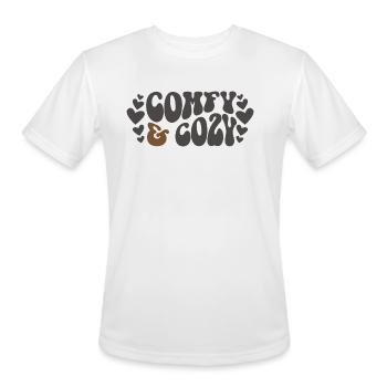 Comfy And Cozy Funny Winter Season Holiday - Men's Moisture Wicking Performance T-Shirt - white - Front - Jackson (183cm)