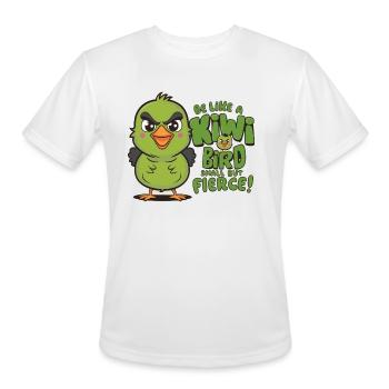 Be Like a kiwi BIrd Small But Fierce1 - Men's Moisture Wicking Performance T-Shirt - white - Front - Jackson (183cm)