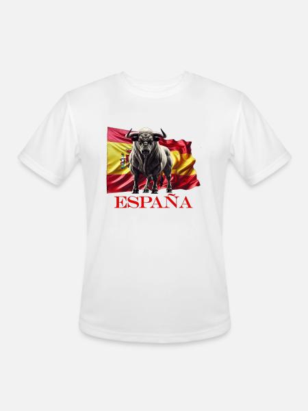 ESPAÑA - Men's Moisture Wicking Performance T-Shirt - white