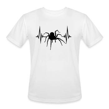 fréquence de battement de cœur araignée oiseau araignée design clip - T-Shirt Performance pour hommes - blanc - Devant - Jackson (183cm)