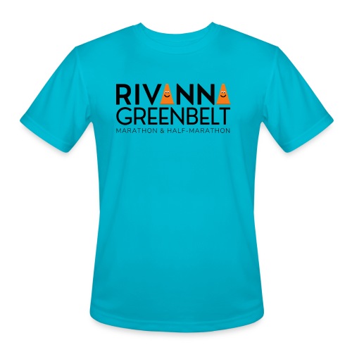 RIVANNA GREENBELT (all black text) - Men's Moisture Wicking Performance T-Shirt